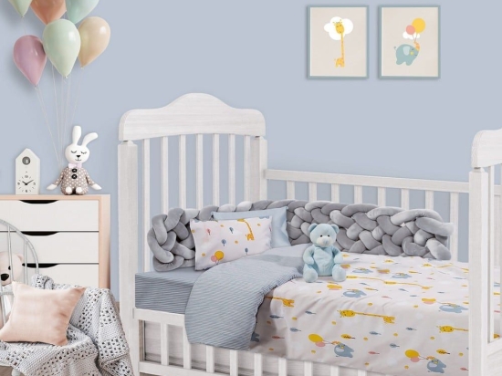 Σεντόνια Βρεφικά 4824 (Σετ 3τμχ) Multi Das Baby Κούνιας 130x170cm 100% Βαμβάκι