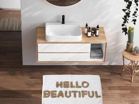 Ταπέτο Μπάνιου 0674 Beige-Ecru Das Home 50X80cm 50x80cm 100% Βαμβάκι