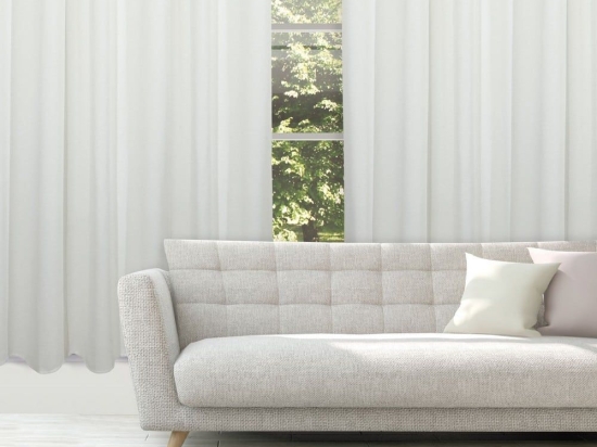 Κουρτίνα 2233 Με Τρουκς White Das Home 140X270cm Πολυέστερ