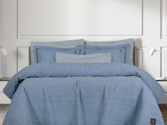 Κουβέρτα Πικέ 3400 Light Blue Greenwich Polo Club Υπέρδιπλo 230x250cm Βαμβάκι-Πολυέστερ