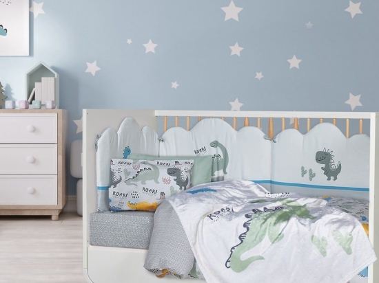 Κουβέρτα Βρεφική 4868 White-Green Das Home Αγκαλιάς 80x110cm Πολυέστερ