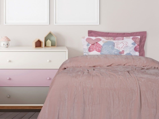 Κουβέρτα 1346 Velour Pink Das Home Υπέρδιπλo 220x240cm Πολυέστερ