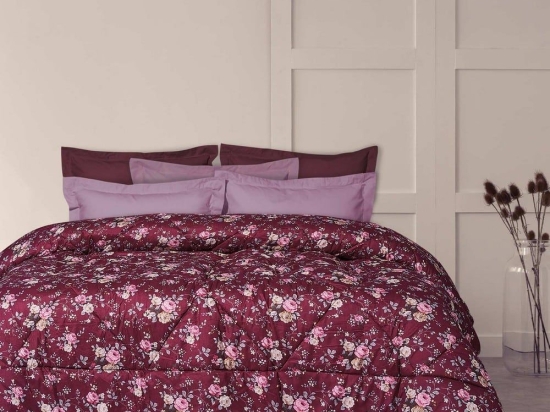 Πάπλωμα 9604 Happy Bordo-Ecru-Pink Das Home Μονό 160x240cm Microfiber