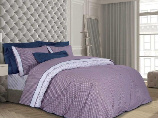 Παπλωματοθήκη 2172 (Σετ 3τμχ) Red-Blue-White Greenwich Polo Club King Size 240x260cm Βαμβάκι-Πολυέστερ