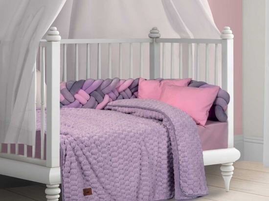 Κουβέρτα Βρεφική 8835 Fleece Lila Greenwich Polo Club Κούνιας 110x150cm Polyester,Chinlon