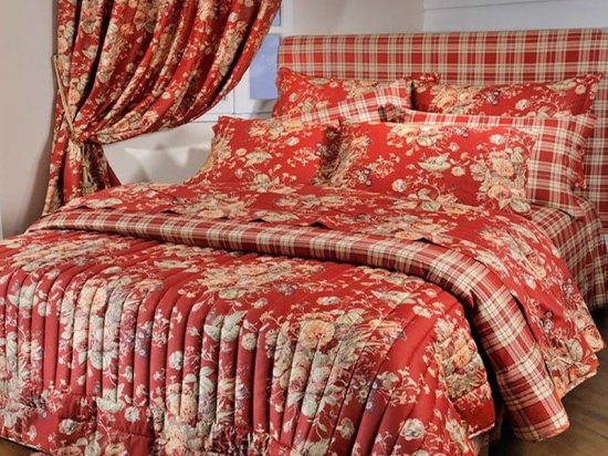 Κουβερλί ΣΧ.695 Σετ 3τμχ Red Down Town Υπέρδιπλο 235x250cm 100% Βαμβακοσατέν