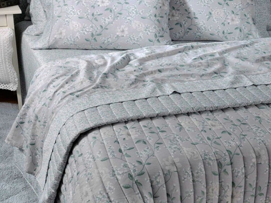 Κουβερλί ΣΧ.697 Σετ 3τμχ Grey Down Town Υπέρδιπλο 235x250cm 100% Βαμβακοσατέν