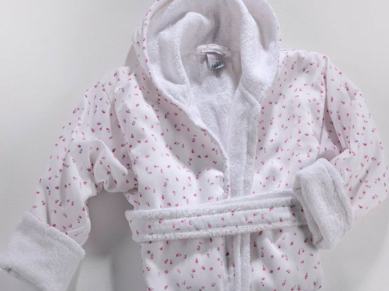 Μπουρνούζι Παιδικό ΣΧ.319 White-Pink Down Town
