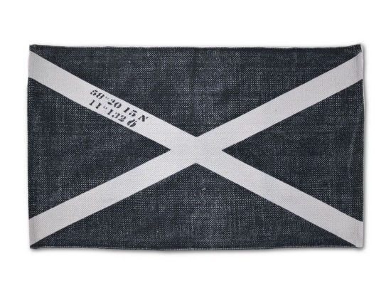 Πατάκι Μπάνιου Indigo Flag Anthracite Down Town 60X90 100% Βαμβάκι