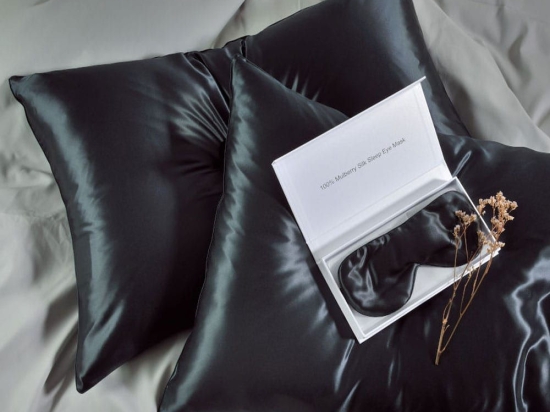 Μαξιλαροθήκη Mulberry Silk 41-0778 Black Down Town 50X75 Μετάξι