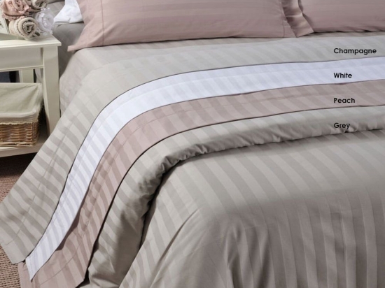 Σεντόνια Zaquard Σετ 4τμχ Peach Down Town King Size 100% Βαμβακοσατέν
