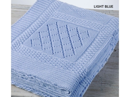 Κουβέρτα Βρεφική DT07 Light Blue Down Town Κούνιας 90x120cm 100% Βαμβάκι