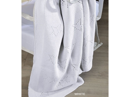 Κουβέρτα Βρεφική DT449 White Down Town Κούνιας 90x120cm 100% Βαμβάκι