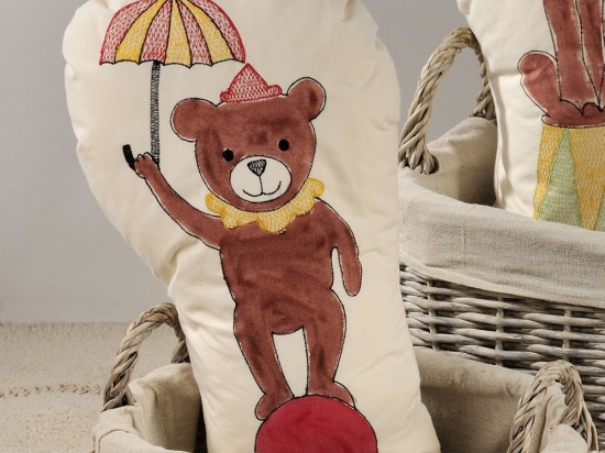 Μαξιλάρι Διακοσμητικό Παιδικό (Με Γέμιση) Bear Ball Beige Down Town Βαμβάκι-Πολυέστερ