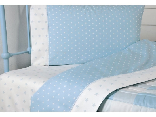 Μαξιλαροθήκες Παιδικές 506 (Σετ 2τμχ) Με Φάσα Light Blue Down Town 52X75 100% Βαμβακοσατέν