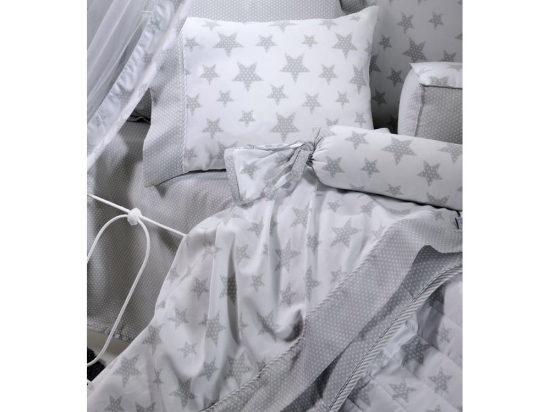 Παπλωματοθήκη Βρεφική 768 (Σετ 2τμχ) Grey Down Town 105x150cm 100% Βαμβακοσατέν