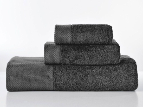 Πετσέτα Rosa Black Down Town Προσώπου 50x100cm Bamboo, Βαμβάκι
