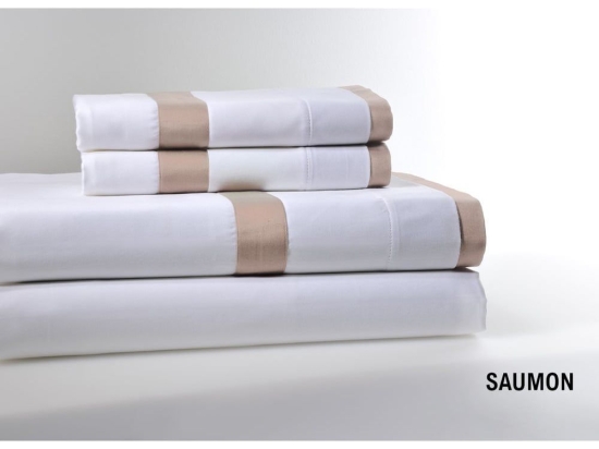 Σεντόνια 10-0820 Με Rever (Σετ 4τμχ) Saumon Down Town Υπέρδιπλo 245x270cm 100% Βαμβακοσατέν