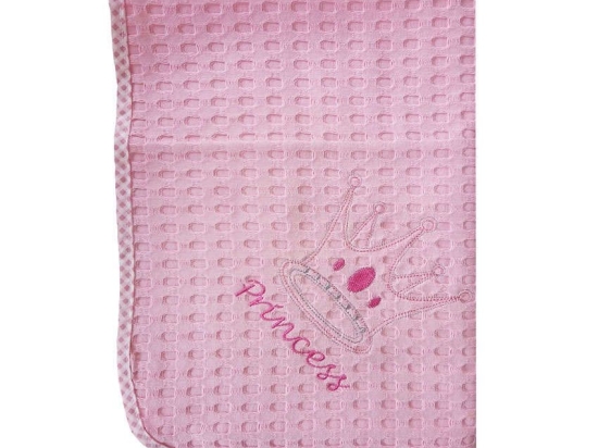 Κουβέρτα Πικέ Βρεφική Princess 35 Ροζ DimCol Κούνιας 100x160cm 100% Βαμβάκι