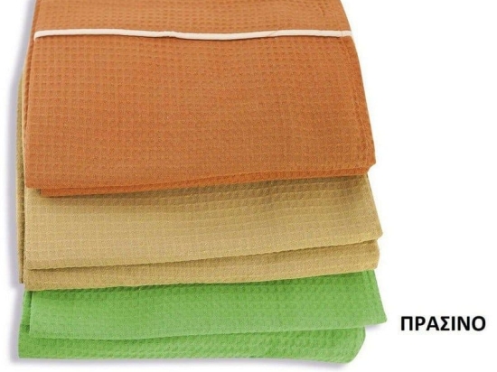 Κουβέρτα Πικέ - Πράσινο DimCol Υπέρδιπλo 230x260cm 100% Βαμβάκι