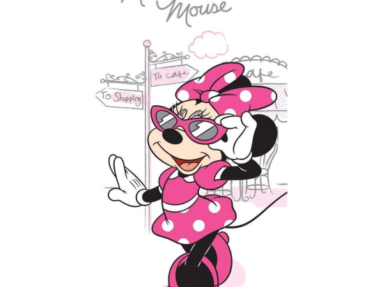 Πετσέτα Θαλάσσης Παιδική Βελουτέ Disney Minnie 56 Digital Print DimCol Θαλάσσης 70x140cm 100% Βαμβάκι