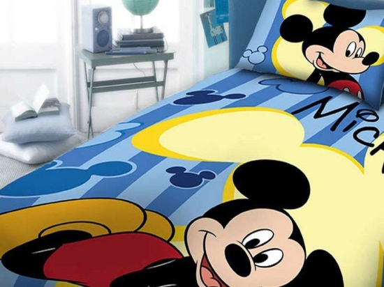 Σεντόνια Παιδικά Σετ 2τεμ Mickey 962 Digital Print DimCol Μονό 165x245cm Χωρίς Λάστιχο 100% Βαμβάκι