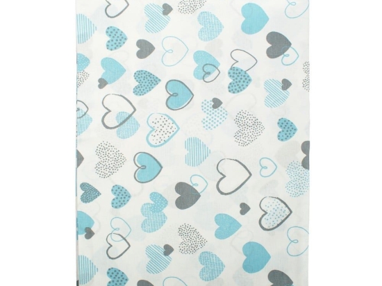 Πάνα Βρεφική Hearts 08 Blue DimCol 80x80cm 100% Βαμβάκι