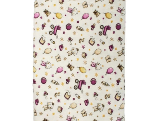 Παπλωματοθήκη Βρεφική Φανελένια Baby 01 Pink DimCol 120x160cm 100% Βαμβακερή Φανέλα