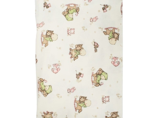 Παπλωματοθήκη Βρεφική Φανελένια Baby 03 Green DimCol 120x160cm 100% Βαμβακερή Φανέλα