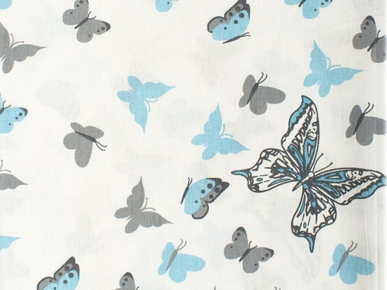 Παπλωματοθήκη Παιδική Butterfly 56 Sky blue DimCol Μονό 160x240cm 100% Βαμβάκι
