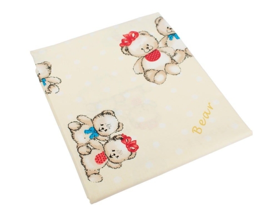 Σεντόνια Παιδικά Σετ 2τμχ Two Lovely Bears 67 Ecru DimCol Μονό 160x240cm 100% Βαμβάκι