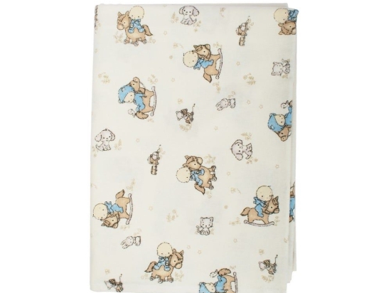 Σεντόνια Φανελένια Παιδικά Σετ 3τμχ Baby 04 Blue DimCol Μονό 160x240cm 100% Βαμβάκι