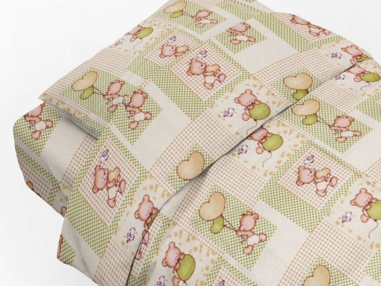 Μαξιλαροθήκη Παιδική Εμπριμέ Baloon 76 Beige DimCol 50Χ70 50x70cm 100% Βαμβακερή Φανέλα