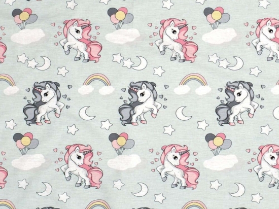 Σεντόνι Βρεφικό Unicorn 106 Green DimCol Λίκνου 80x110cm 100% Βαμβάκι