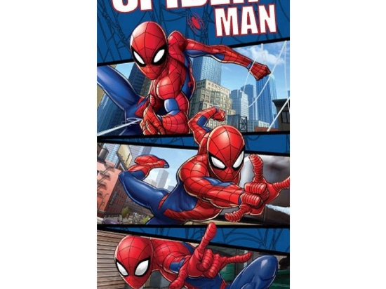 Πετσέτα Θαλάσσης Παιδική Βελουτέ Disney Spiderman 11 Blue-Red DimCol Θαλάσσης 100% Βαμβάκι