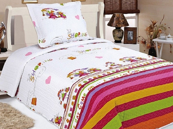 Κουβερλί Παιδικό Σετ 2τμχ Multi 420 Dim Μονό 160x220cm 100% Βαμβακερό Περκάλι