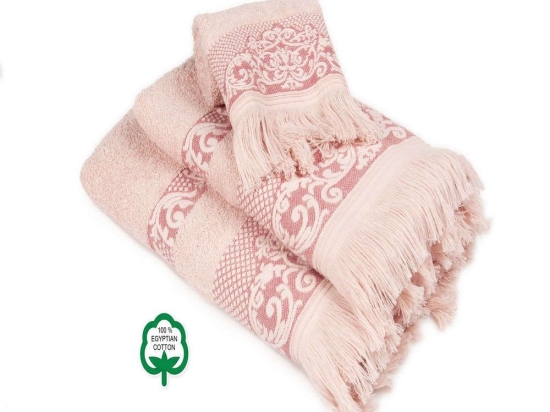 Πετσέτες Σετ 3Τμχ Ίσιδα 02 Pink DimCol Σετ Πετσέτες 70x140cm 100% Βαμβάκι