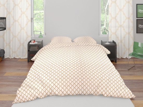 Πάπλωμα Windows 151 White-Beige DimCol Μονό 160x240cm 100% Βαμβάκι