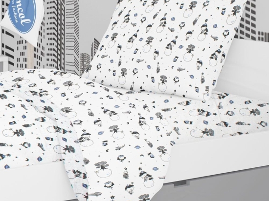 Μαξιλαροθήκη Παιδική Μικρός Πρίγκηπας 130 White-Black DimCol 50Χ70 100% Βαμβάκι