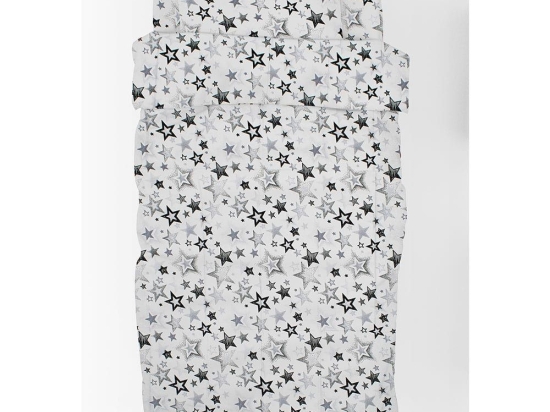 Παπλωματοθήκη Παιδική Star 120 Grey DimCol Μονό 160x240cm 100% Βαμβάκι