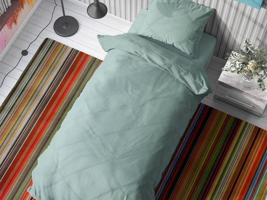 Πάπλωμα Solid 497 Aqua DimCol Υπέρδιπλo 220x240cm 100% Βαμβάκι