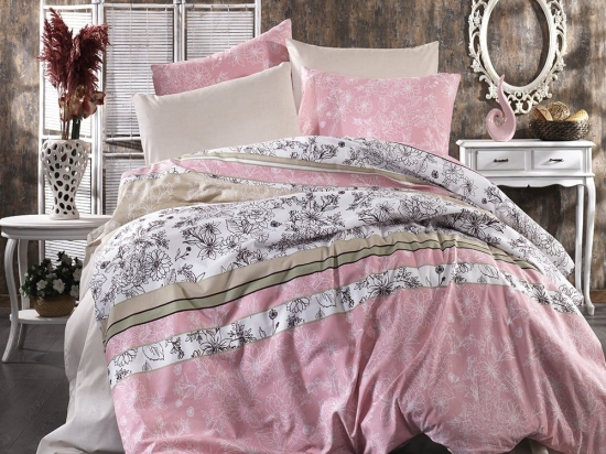 Παπλωματοθήκη Ιοκάστη 366 Pink DimCol Μονό 160x240cm Βαμβάκι-Πολυέστερ