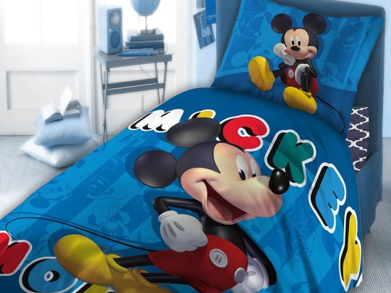Σεντόνια Παιδικά Mickey 863 (Σετ 3τμχ) Disney Digital Print DimCol Μονό 160x240cm 100% Βαμβάκι