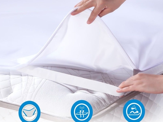 Κάλυμμα Στρώματος Αδιάβροχο Με Λάστιχο White DimCol King Size 180x200cm 100% Βαμβάκι