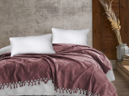 Κουβέρτα Πικέ Jacquard Bordeaux DimCol Υπέρδιπλo 220x240cm 100% Βαμβάκι