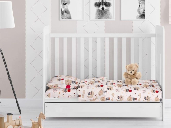 Παπλωματοθήκη Βρεφική Reach The Stars 190 Beige DimCol 120x160cm 100% Βαμβάκι