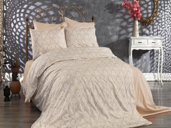 Παπλωματοθήκη Οφηλία 275 Beige DimCol Μονό 160x240cm Βαμβάκι-Πολυέστερ