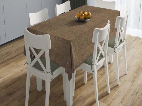 Καρέ Αλέκιαστο Panama Brown DimCol 90X90cm 90x90cm Βαμβάκι-Πολυέστερ