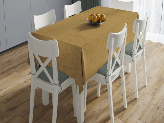 Καρέ Αλέκιαστο Panama Mustard DimCol 90X90cm 90x90cm Βαμβάκι-Πολυέστερ