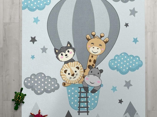 Χαλί Παιδικό Balloon 292 Grey-Blue DimCol 135X200cm